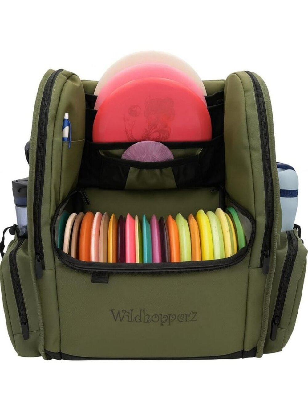 Spacious Disc Golf Backpack for 26+ Discs, Heavy Duty, Waterproof, Multiple